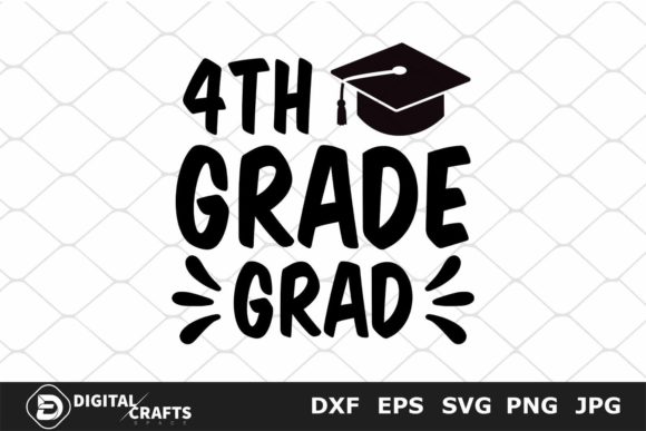 4th Grade Grad SVG Set for Back-to-School Projects