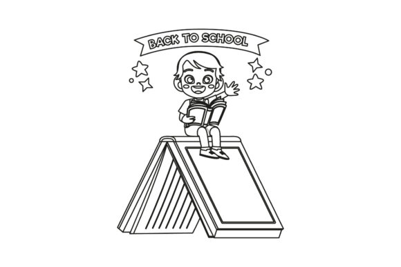 Back to School Cute Character Outline: A Versatile Digital Asset for Creators and Professionals