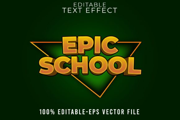 Editable Text Effect Epic School for Adobe Illustrator