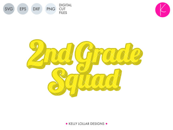Second Grade Squad: A Retro Style Lettering Design for Back to School