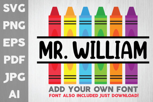 Split Crayon Monogram SVG for Back to School: A Creative Design Resource